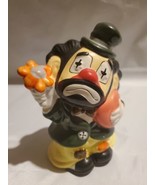 ENESCO 6.5&quot; Vintage 1990s Sad Clown Coin Piggy Bank  TAIWAN - $25.76 CAD