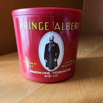 Prince Albert Smoking Tobacco Round Plastic Sta-Fresh Canister w/lid 14oz Empty - £15.78 GBP