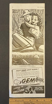 Vintage Print Ad Gem Razors and Blades Peter Arno Cartoon Fishing 1945 1... - $9.79