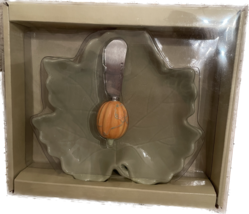 Hallmark Fall Leaf Snack Plate with Pumpkin Spreader - £10.38 GBP
