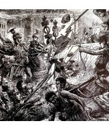 Roman Civil Wars Sulla In Battle 1913 Military Plate Print 2 Page Histor... - $39.99