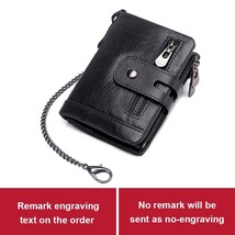 GZCZ Rfid Genuine Leather Men Wallet Coin Purse Small Mini Card Holder Chain POR - £80.16 GBP