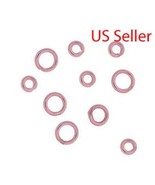 1  pc 14K solid gold Closed Jump ring 0.6 mm Thick Rose Pink 2 3 4 5 6 7... - $109.41 MXN