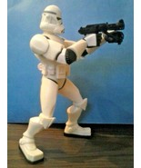     STAR WARS STORM TROOPER WITH ACTION 7&quot; TALL Hasbro LFL 2005 figure  - £5.49 GBP