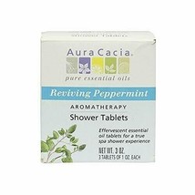 Aura Cacia Reviving Peppermint Aromatherapy Shower Tablets | Contains 3 Indiv... - £7.13 GBP