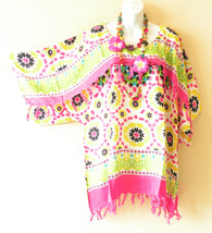 KB817 Abstract Batik Kimono Plus Size Caftan Kaftan Tunic Blouse Top - u... - £19.90 GBP