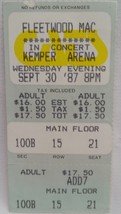 FLEETWOOD MAC / STEVIE NICKS - VINTAGE SEPT 30, 1987 CONCERT TICKET STUB - $10.00