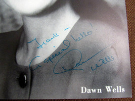 Dawn Wells Gilligan&#39;s Island Mary Ann Signed Auto Vintage B&amp;W 8 X 10 Photo Tma - £93.21 GBP
