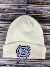 University of North Carolina Tar Heels White Beanie Knit Winter Hat - OSFM - £7.02 GBP