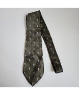 Arrow Necktie Silk Tie Gray Geometric Silver Made In USA Classic 3.75&quot; x... - $4.99