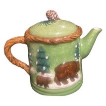 BICO 3D Teapot Holiday Winter Snow Bear Christmas Tree Moose Pine Cone on Lid - $28.71