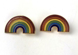 Vintage 70s 80s Rainbow Pin Lot of 2 LGBTQ Pride hippy groovy - £9.45 GBP