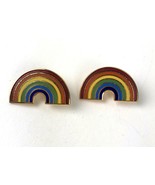 Vintage 70s 80s Rainbow Pin Lot of 2 LGBTQ Pride hippy groovy - £9.26 GBP