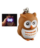 LED OWL KEYCHAIN with Light and Sound Bird Animal Hooting Noise Key Chai... - $8.35 CAD
