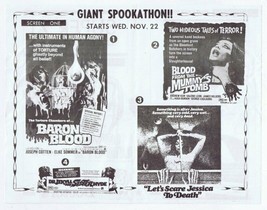 VINTAGE 1973 Super 71 Drive In Theatre Program Baron Blood Dr Jekyll Sis... - £54.75 GBP