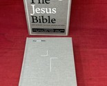 The Jesus Bible NIV Edition Hardcover Gray Linen Cloth Book Slip Case Zo... - $29.65