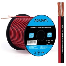 Speaker Cable: 16 Gauge, 100 Feet, 16/2 Awg, 2 Conductor, Bonded Zip Low... - $616.34 MXN
