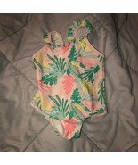 H&amp;M One Piece 6-12 Month Bathing Suit Tropical Palm Leaves Bow On Back R... - €3,45 EUR