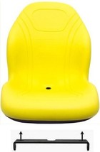 John Deere Yellow Vinyl Mower Seat W/Bracket Fits  240 245 335D 335 SST1... - $159.99