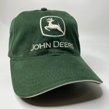 John Deere Dark Green White Embroidered Logo Baseball Cap Adjustable Str... - £11.67 GBP