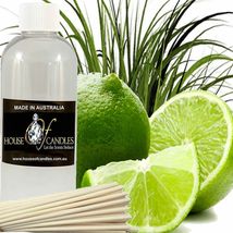 Lemongrass &amp; Limes Scented Diffuser Fragrance Oil FREE Reeds - £10.39 GBP+