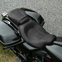 Motorcycle Low-Profile Driver Passenger Seat For Harley Touring Road Glide Speci - £300.54 GBP