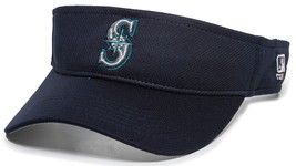 Seattle Mariners MLB OC Sports Blue Mesh Golf Visor Hat Cap Adult Adjustable - £11.95 GBP