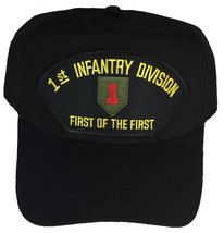 1st Infantry Division ID Veteran HAT with First of The First W/Crest - Black - V - £13.66 GBP