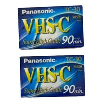 *2* NEW Panasonic TC-30 VHS-C Compact Blank Camcorder Video Cassette Tape 90 min - £19.08 GBP