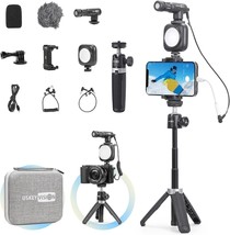 USKEYVISION Extendable Phone Vlogger Kit YouTube Kit Video Microphone E-... - £22.42 GBP