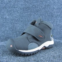 KEEN Girls Bootie Shoes Gray Leather Hook &amp; Loop Size T 11 Medium - £21.79 GBP