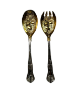 Set Two pieces Flatware Salad pasta FORK AND SERVING SPOON tropical Them... - $22.97 CAD