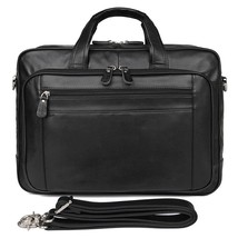 17 Inch Men&#39;s Briefcase Genuine Leather Briefcase Large Handbag Business Laptop  - £189.61 GBP