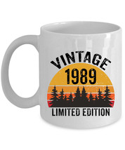 Vintage 1989 Coffee Mug 11oz Limited Edition 34 Years Old 34th Birthday Cup Gift - £11.90 GBP