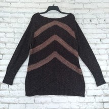 Cato Womens Sweater XL Purple Striped Boatneck Boho Pullover Long Sleeve - $19.99