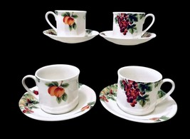 Royal Doulton 1994 Everyday Fine China Vintage Grape 2 Cups &amp; 2 Saucers ... - £19.30 GBP