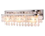 TOCHIC Bathroom Vanity Light with Natural Capiz Shell Shade, Brushed Nic... - £174.00 GBP