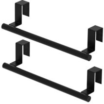 Matte Black Stainless Steel Over Cabinet Towel Holder - 9" Towel Bar, 2 ... - $22.72