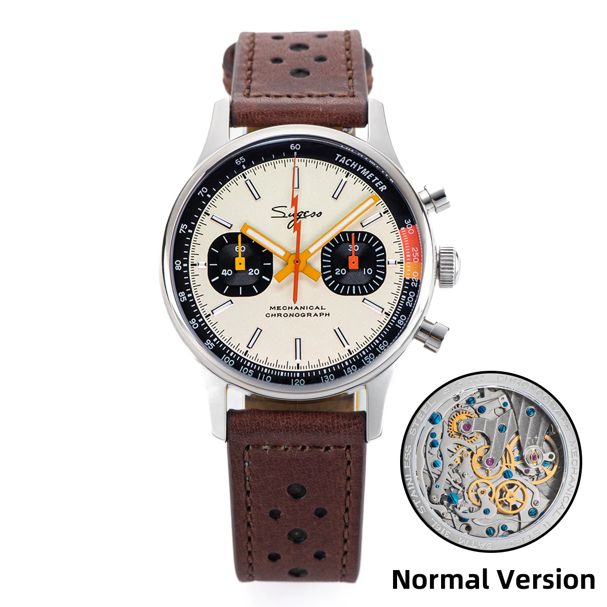 Pilot Watch of Mens Original ST1901 Movement Chronograph Mechanical Wris... - $382.83