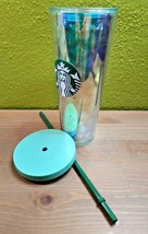  Starbucks Acrylic Iridescent Rainbow Siren Scales 2019 24oz Cold Cup Tu... - $28.69