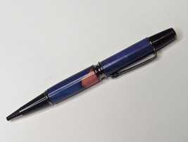 Graduate Twist Pen Black Finish Purple Acrylic Body Hand Turned Pen - £20.86 GBP