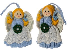 Hallmark Vintage Christmas Angel Yarn Collectible Ornament (2pcs.) - NEW - £13.74 GBP