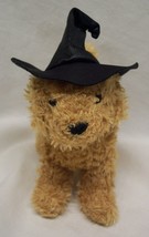 Douglas Halloween Soft Tan Puppy Dog W/ Witch Hat 6&quot; Plush Stuffed Animal Toy - £11.97 GBP