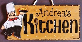 Personalize Fat Chef Kitchen Sign Wall Name Plaque Cucina Bistro Italian Decor - £25.72 GBP