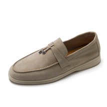 New Spring Mocassin Shoes Women Soft Soft Natural Suede Flat Loafers   Leather P - £117.28 GBP