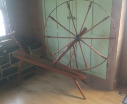Antique Spinning Walking Wheel Cotton Primitive Early Yarn Winder - $13,325.34 MXN