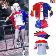 Halloween Costume Super Hero Harley Quinn Deluxe T-shirt Jacket Coat Sho... - $17.82+
