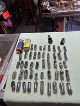 Vtg Lot of 50 Vacuum Tubes Stereo Radio Electron Westinghouse RCA Silver... - $23.38