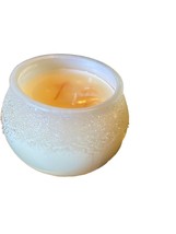 St. Nicholas Square Candle Frosted Snowflake In Bowl With Clear Round Sp... - $19.80
