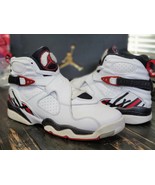 2016 Jordan Retro 8 BG White/Red Basketball Shoes 305368-104 Youth 6.5y ... - $121.89 CAD